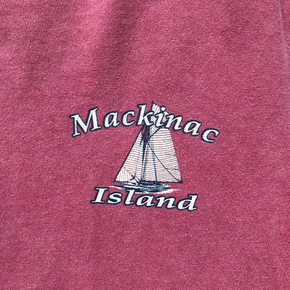 Mackinaw Island Coral Long Sleeve T-shirt - Picture 2 of 5